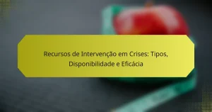 Recursos de Intervenção em Crises: Tipos, Disponibilidade e Eficácia
